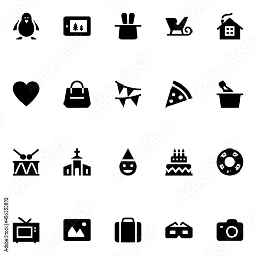 Glyph icons for christmas.