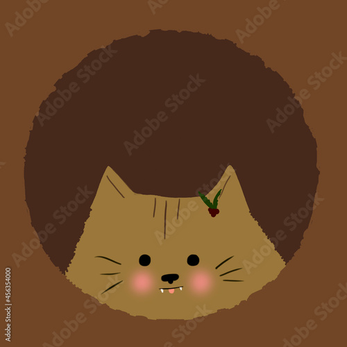illustration of a funny cat