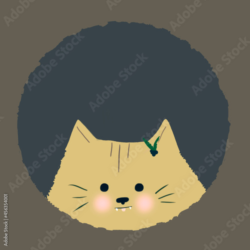 cartoon illustration funny cat