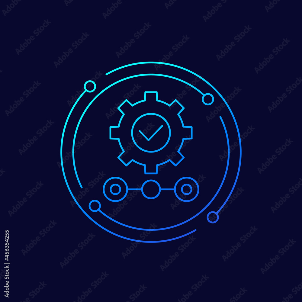 quality control of production line vector icon