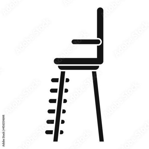 Volleyball referee seat icon simple vector. Tennis chair