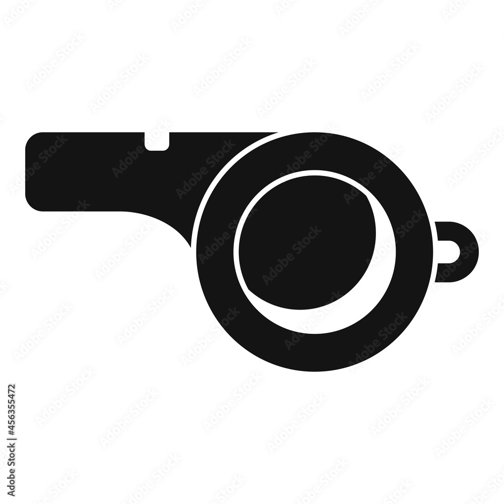 Sport whistle icon simple vector. Coach blower Sport whistle icon simple vector. Coach blower