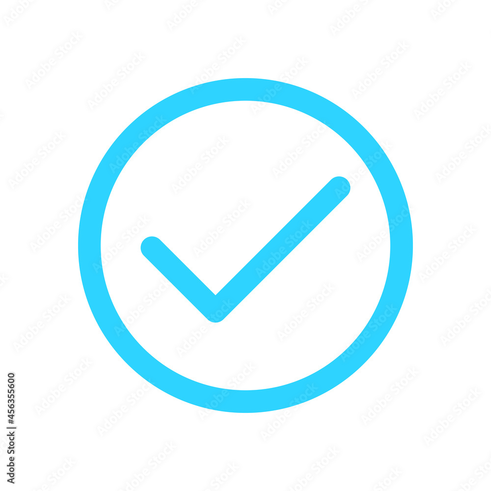 Check Mark blue Icon. Tick icon Check Mark blue Icon. Tick icon