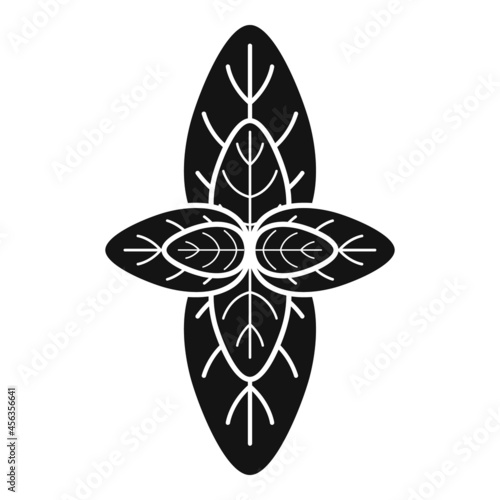 Basil icon simple vector. Herb leaf