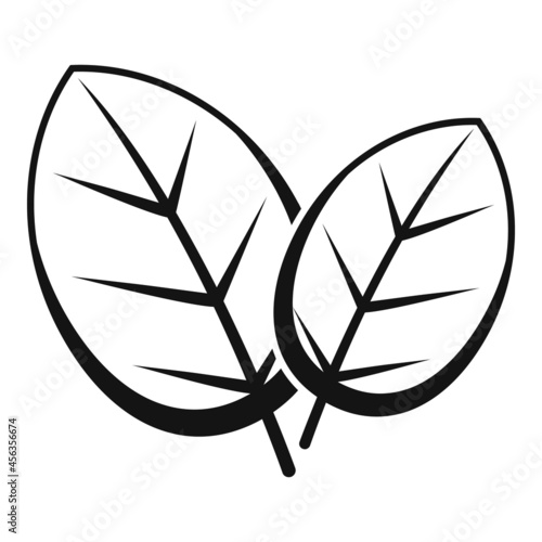 Basil leaf icon simple vector. Herb leaves