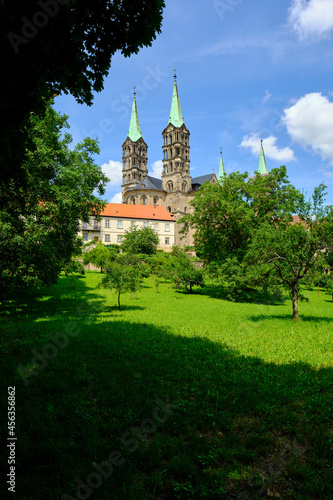 Bamberger Dom in der UNESCO-Weltkulturerbestadt Bamberg, Oberfranken, Franken, Bayern, Deutschland