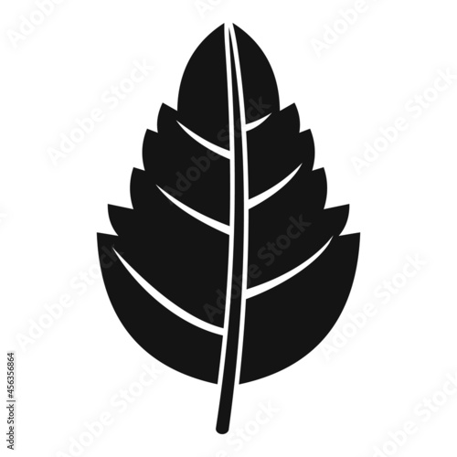 Basil spice leaf icon simple vector. Herb plant