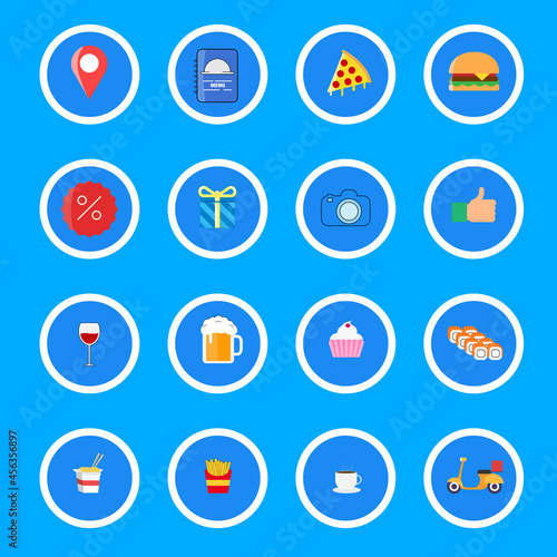 Instagram highlights icons. vector illustration