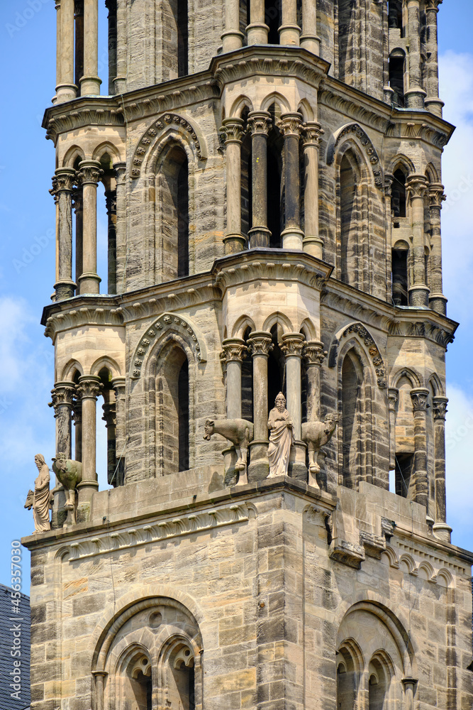 Bamberger Dom in der UNESCO-Weltkulturerbestadt Bamberg, Oberfranken, Franken, Bayern, Deutschland