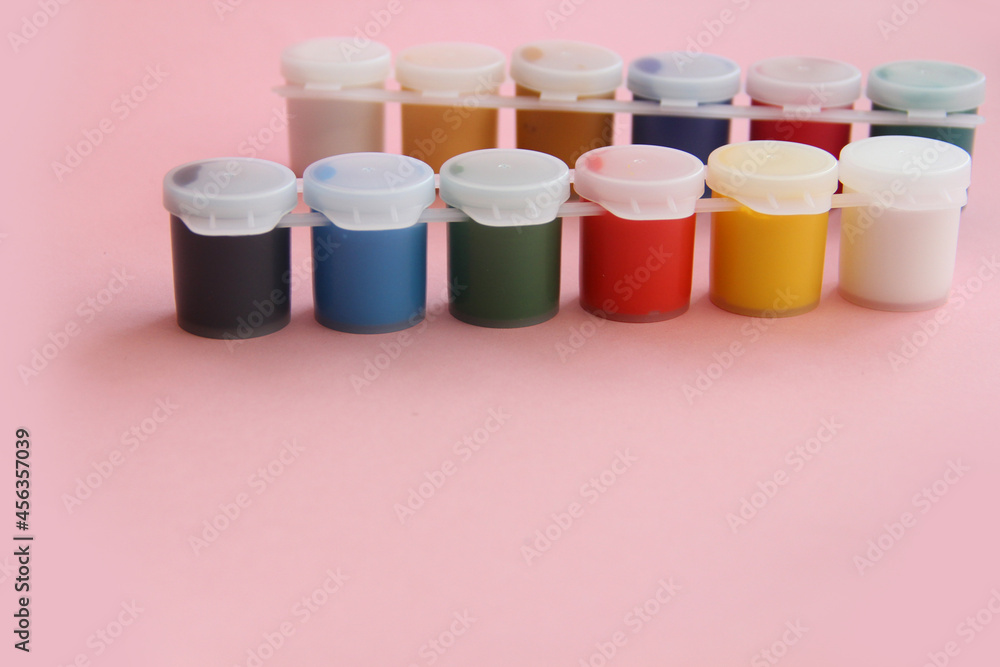 a set of paints gouache for drawing a set of paints gouache for drawing