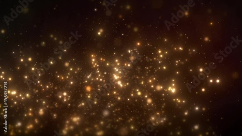 Elegant orange bokeh made from thousands of small particles