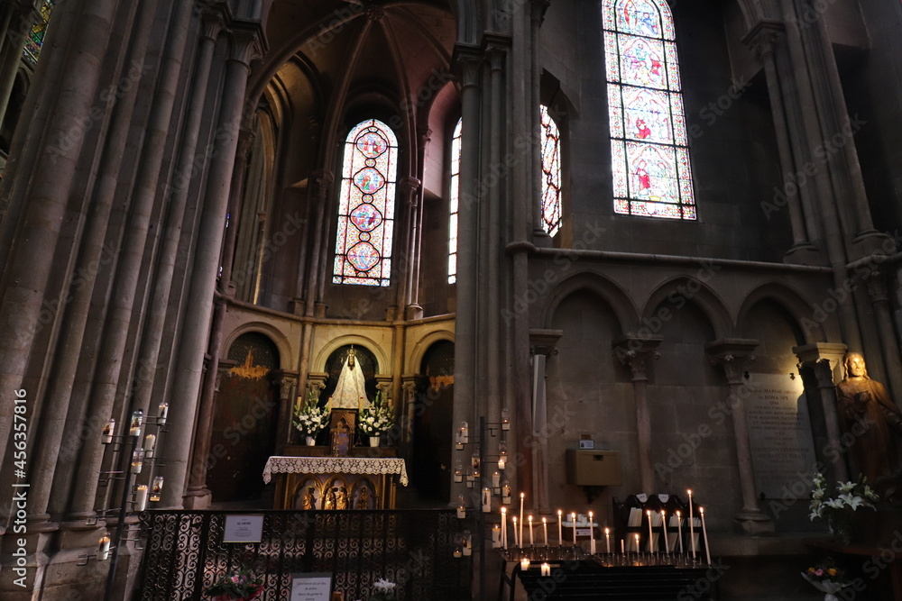 L'église Notre Dame, eglise gothique du 13eme siecle, ville de Dijon, departement de la Cote d'Or, France