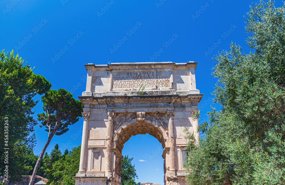 Arch of Titus on the Via Sacra, Rome, Italy