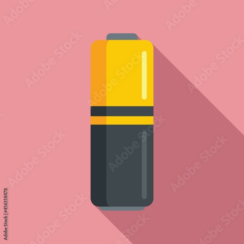 Load battery icon flat vector. Full energy