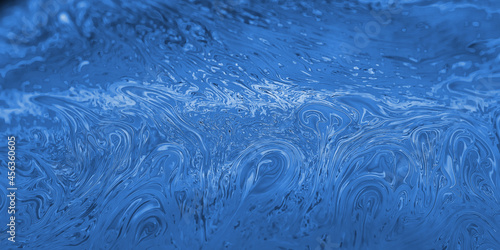 abstract blue background with light effects in soap bubbles. 