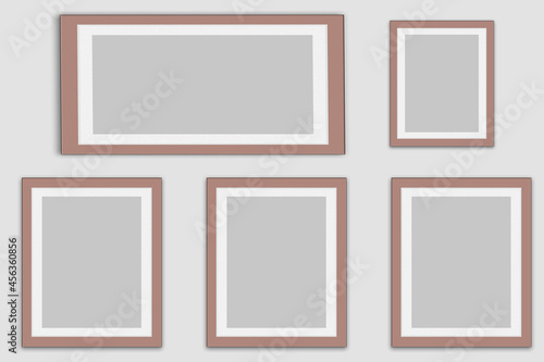 Create photo frames on a white background