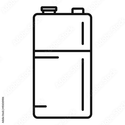 Cylinder battery icon outline vector. Full energy