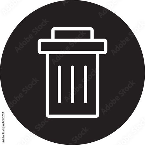trash glyph icon