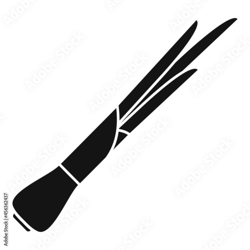 Hand chive icon simple vector. Fresh onion