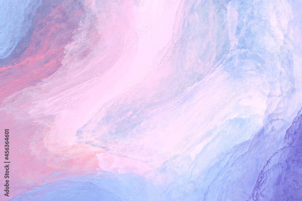 abstract pink and blue liquid paint colorful hand painted background with waves