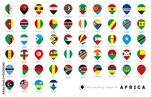 All country National flags of Africa / vector illustration / icon set