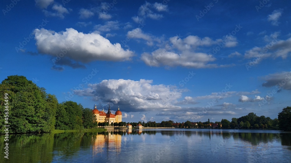 castle on the lake Schloss Moritzburg castle on the lake Schloss Moritzburg