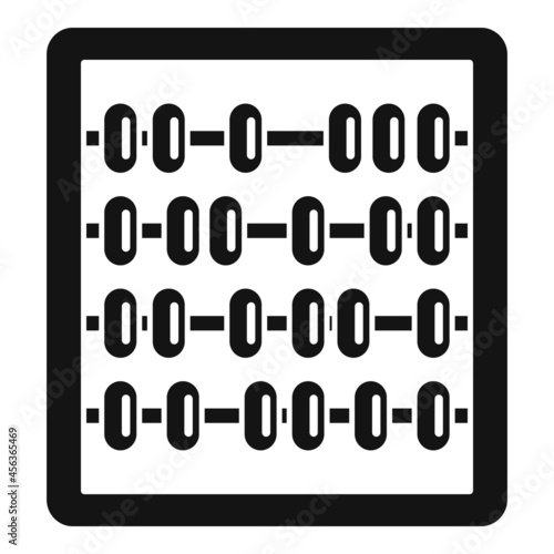 School abacus icon simple vector. Math calculator photo