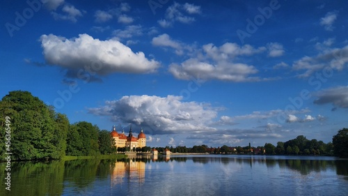 castle on the lake Schloss Moritzburg 