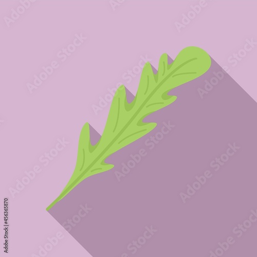 Rucola icon flat vector. Arugula salad