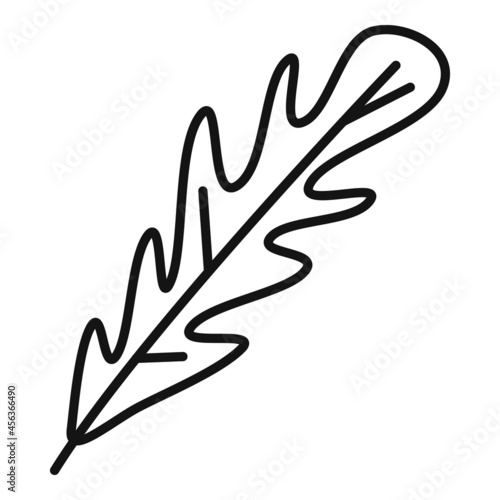 Arugula leaf icon outline vector. Rucola salad