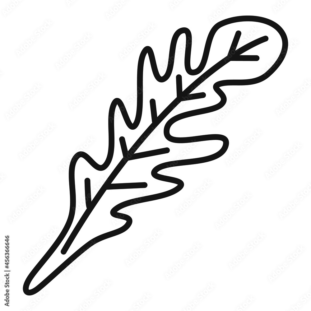 Obraz premium Ruccola icon outline vector. Arugula salad