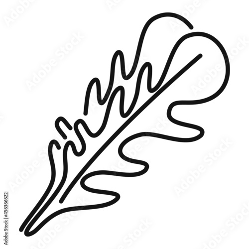 Arugula rocket icon outline vector. Rucola salad