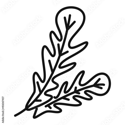 Ruccola food icon outline vector. Arugula leaf