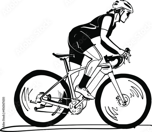 silhouette of a woman riding a bike