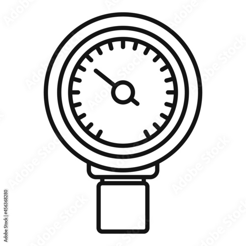 Manometer icon outline vector. Gas pressure