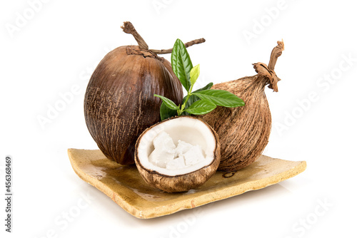 Macapuno ,coconut isolated on white background. photo