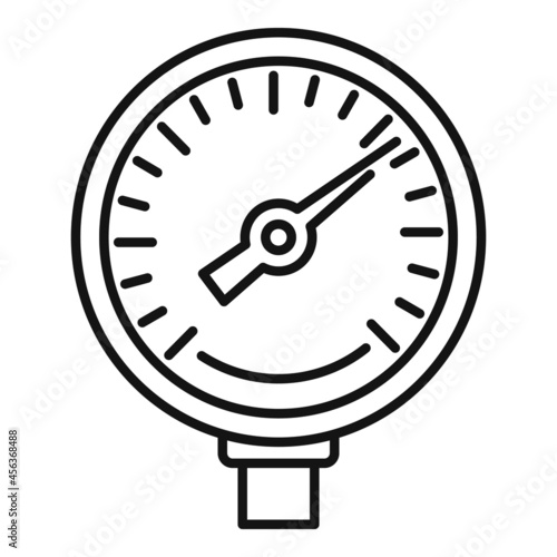 Pump manometer icon outline vector. Gas pressure