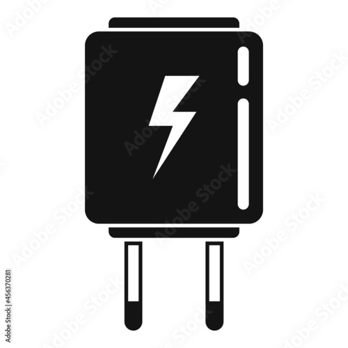 Electric charger icon simple vector. Phone charge