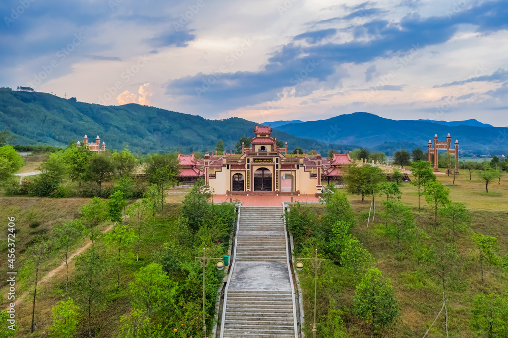 Fototapeta premium Temple or the place of worshiping Heaven and Earth of King Tay Son, Binh Dinh, Vietnam.