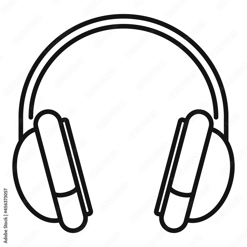 Gaming headset icon outline vector. Gamer headphone Gaming headset icon outline vector. Gamer headphone
