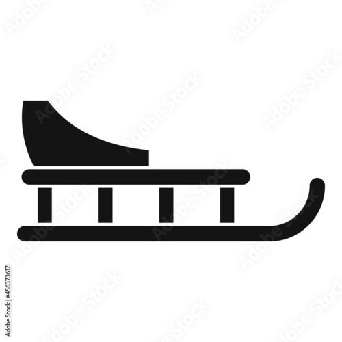 Sledge icon simple vector. Santa claus sleigh © anatolir