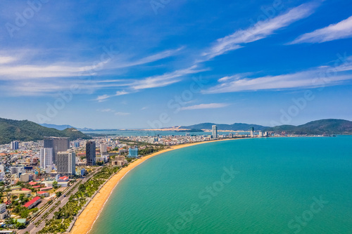 Aerial view of Quy Nhon city, Vietnam