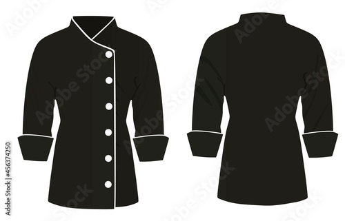 Black cook uniform. vector illustration