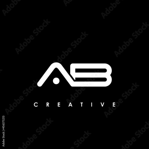 AB Letter Initial Logo Design Template Vector Illustration