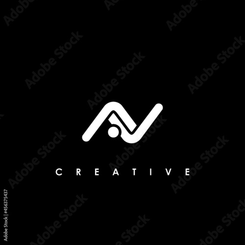 AV Letter Initial Logo Design Template Vector Illustration