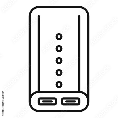 Phone power bank icon outline vector. Mobile battery