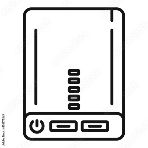 Power bank charger icon outline vector. Phone battery
