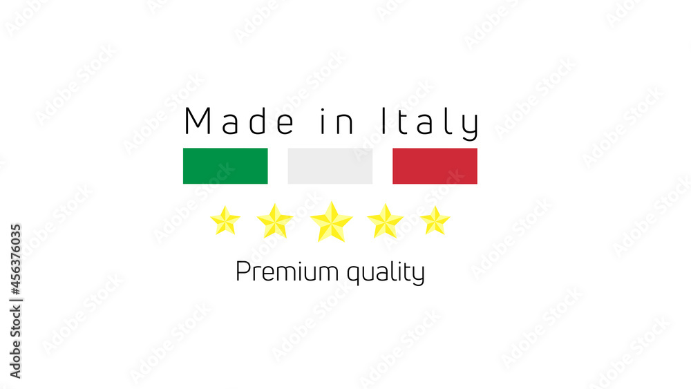 Made in Italy quality mark, label. Vector design on white background. Made in Italy quality mark, label. Vector design on white background.