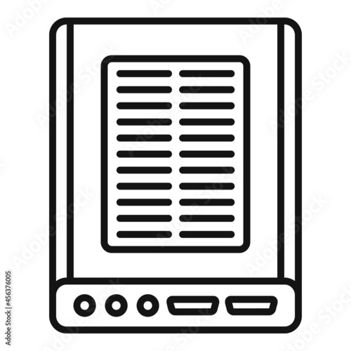 Usb power bank icon outline vector. Phone battery