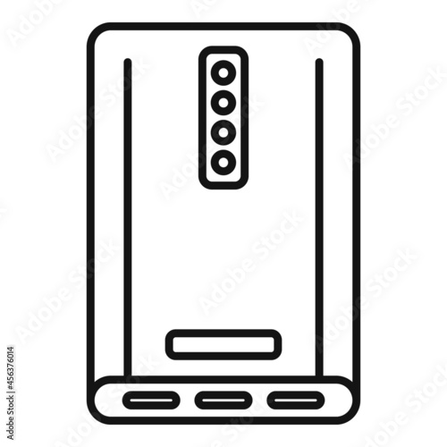Power bank cell icon outline vector. Mobile battery